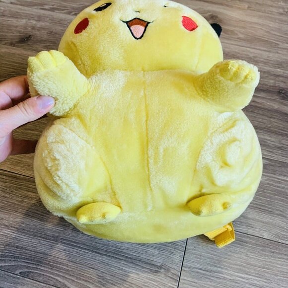 Vintage 1999 Pokemon Pikachu Backpack Fat 12" Plush by Nintendo RARE - Picture 3 of 13